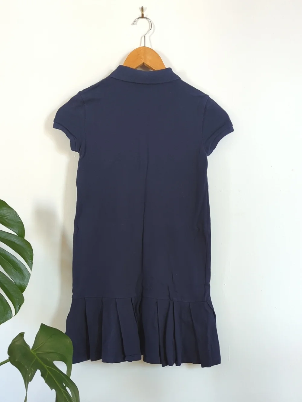 Polo by Ralph Lauren Navy Girls Polo Dress with Pink Pony - Picture 3 of 3